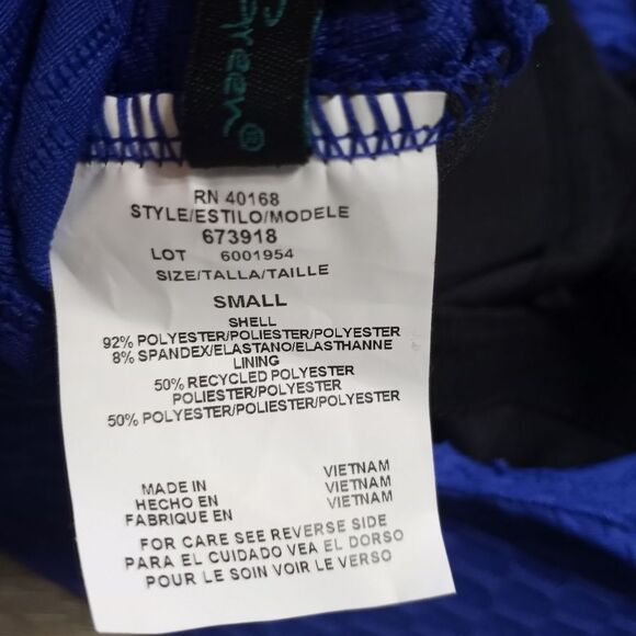 Aqua Green Textured One Piece Swimsuit Size Small Blue NWT - Picture 6 of 15